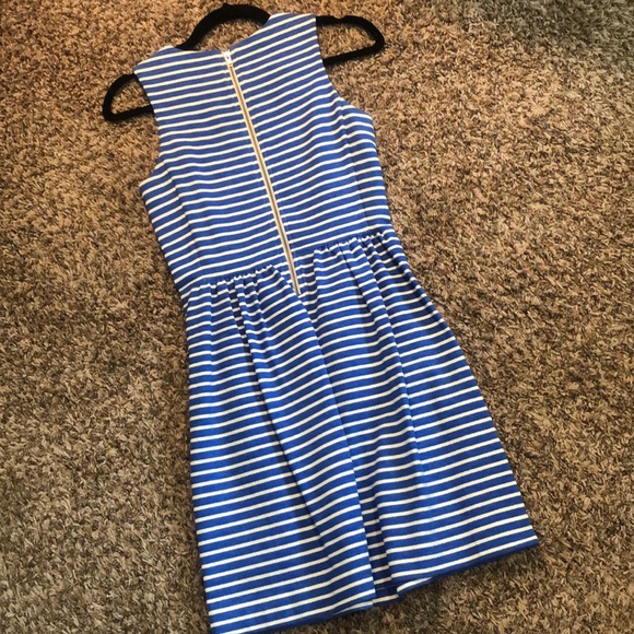Beautiful J. Crew Blue & White Stripe Dress - Picture 4 of 10